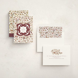 This is a maroon met with standard by Gwen Bedat called jardin chinois printing on signature in standard