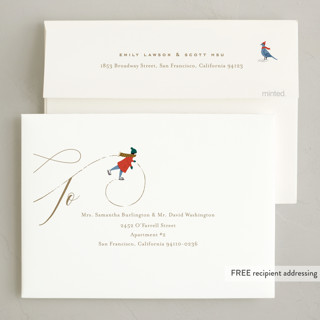 This is a candy cane met with foil pressed by Oscar and Emma - Karly Depew called winter pastimes printing on recycled smooth signature in standard