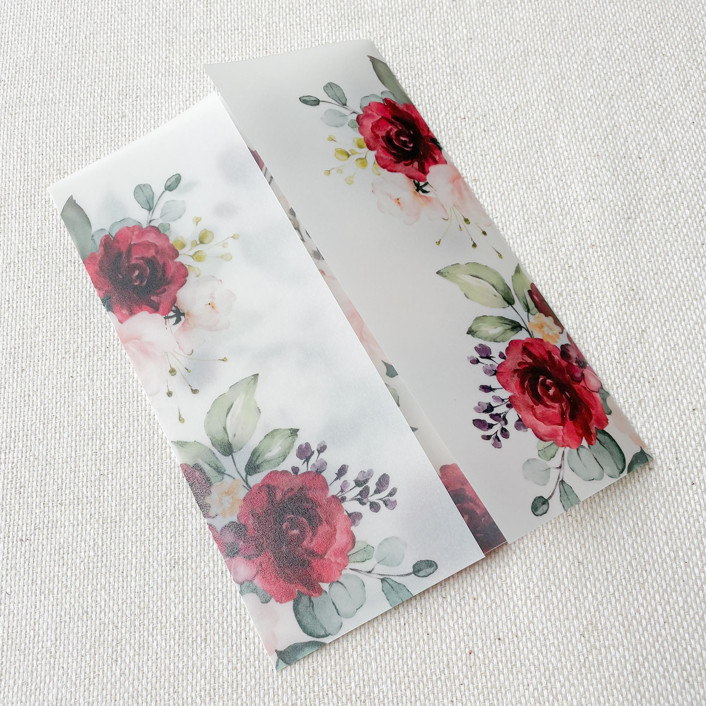Roses Vellum Jacket | Set of 10