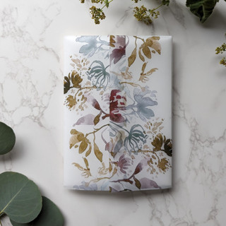 This is a beige vellum wedding invitations by Campofiore Paper Studio called wildflowers watercolor vellum wrap | set of 10 in standard