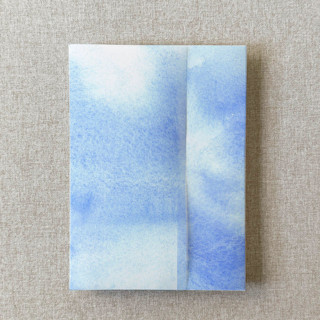 This is a blue vellum wedding invitations by Cotton and Bow called dusty blue vellum jacket for wedding invitations | a7 | set of 10 in standard