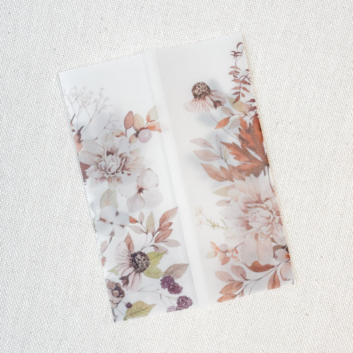 Autumn Florals Vellum Jacket | Set of 10