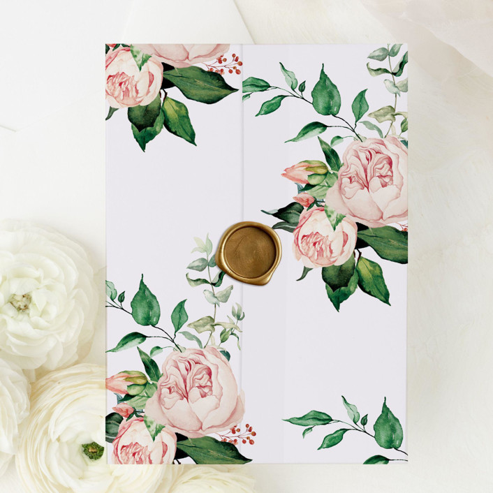 Blushed Claire | Set of 10 Floral Vellum Jackets
