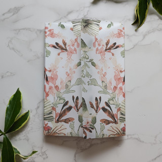 This is a white vellum wedding invitations by Campofiore Paper Studio called vintage floral watercolor vellum wrap | set of 10 in standard