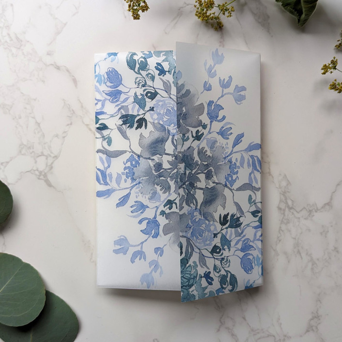 Leafy Watercolor Vellum Wrap | Set of 10