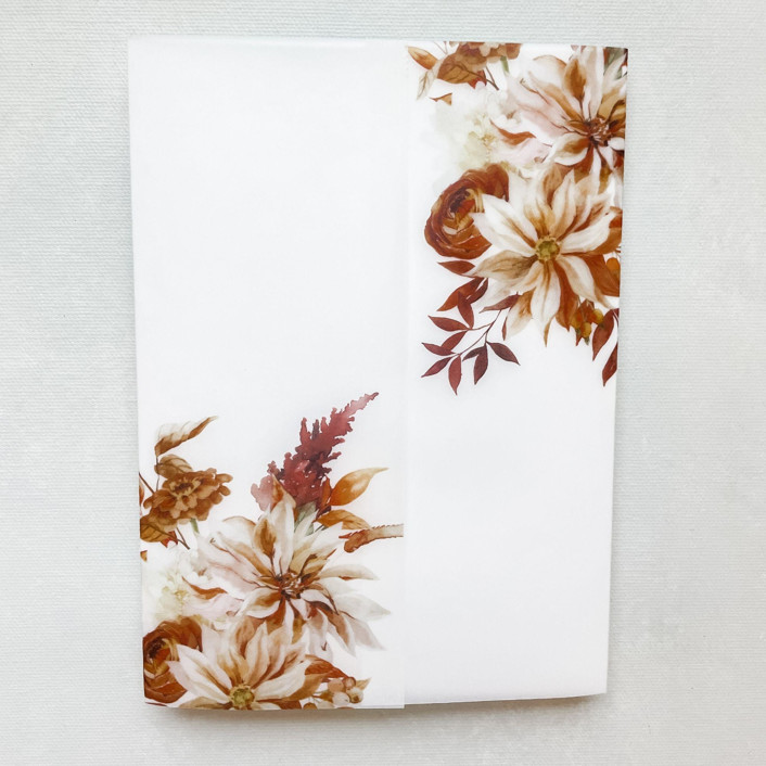 Falling in Autumn | Set of 10 Floral Vellum Jackets