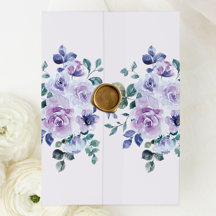 Violet Treasure | Set of 10 Floral Vellum Jackets