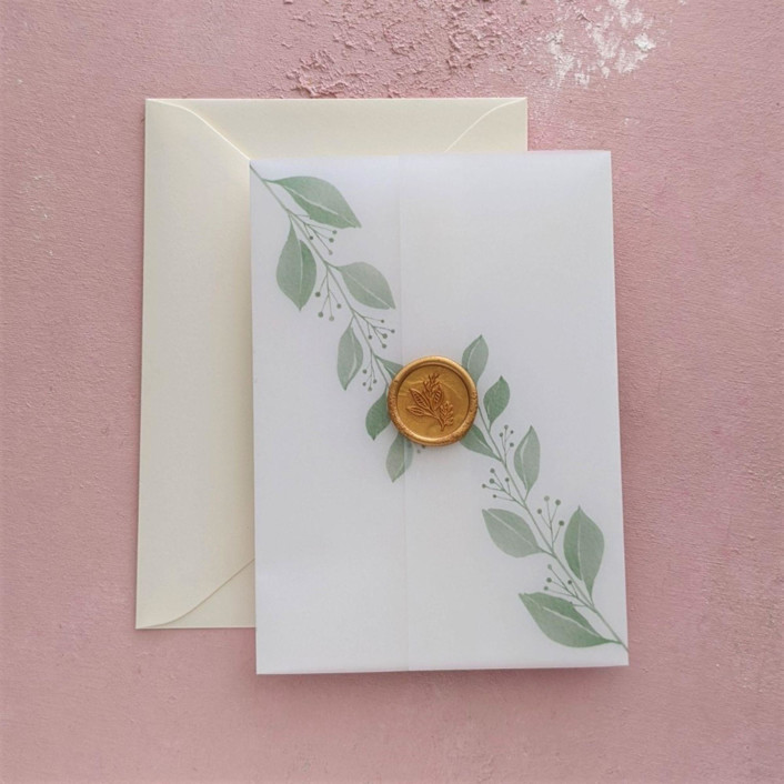 Watercolor Eucalyptus Greenery Vellum Wrap (set of 10)