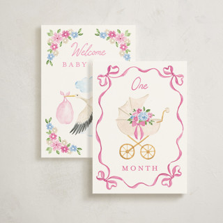 This is a multi baby milestone cards by Sarah Knight called blossom in standard