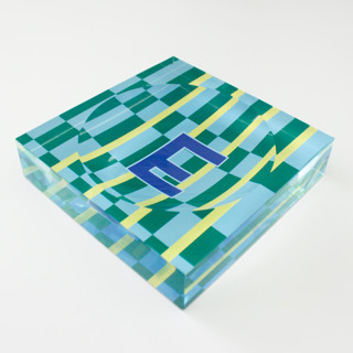 This is a green accent pieces by Clairebella called custom catchall acrylic tray - maxi green in standard