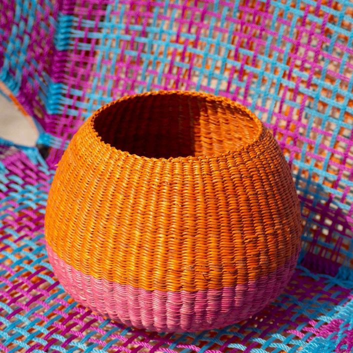 Bolo Colour Block Baskets (Pink/Yellow/Orange)