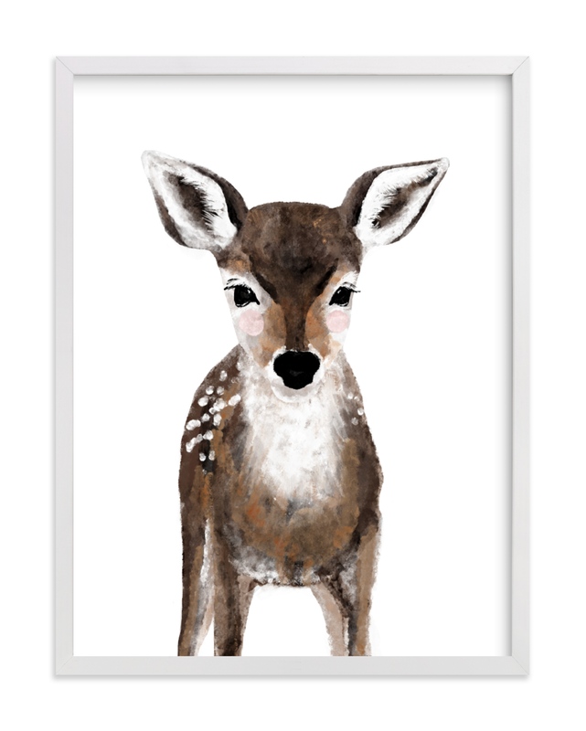 Baby Animal Deer Art Print By Cass Loh