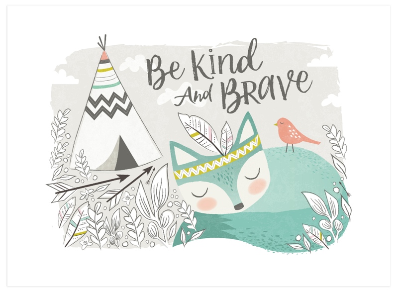 Kind Brave Fox Wall Art Prints By Karidy Walker Minted