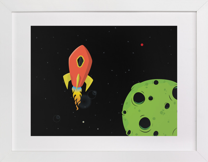Cute Rocket Ship Wall Art Prints by Nathan Poland Minted