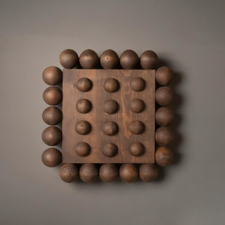 This is a brown sculpture art by Meso Casa LLC called porton wall art in standard