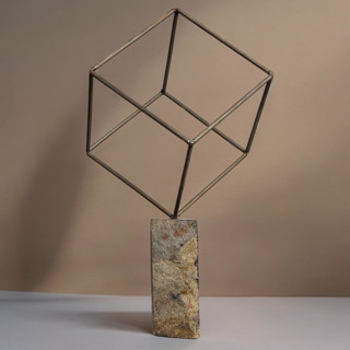 This is a multicolor sculpture art by Meso Casa LLC called single cube sculpture in standard