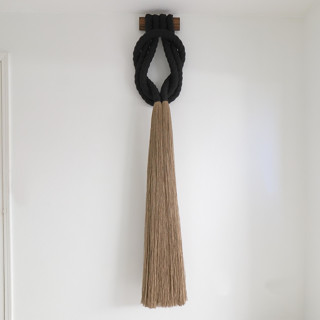 This is a black sculpture art by Bharti Trivedi called forever love knot in standard