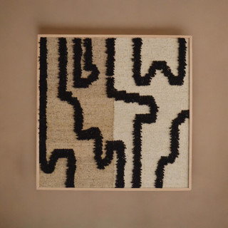 This is a multicolor original textiles by Meso Casa LLC called el reflejo woven art in standard