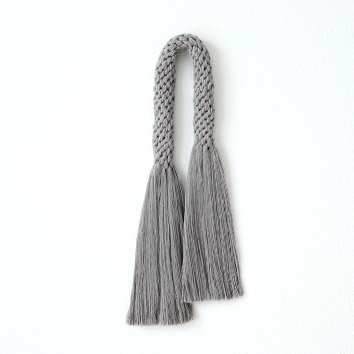 Knotted tassel wall hanging