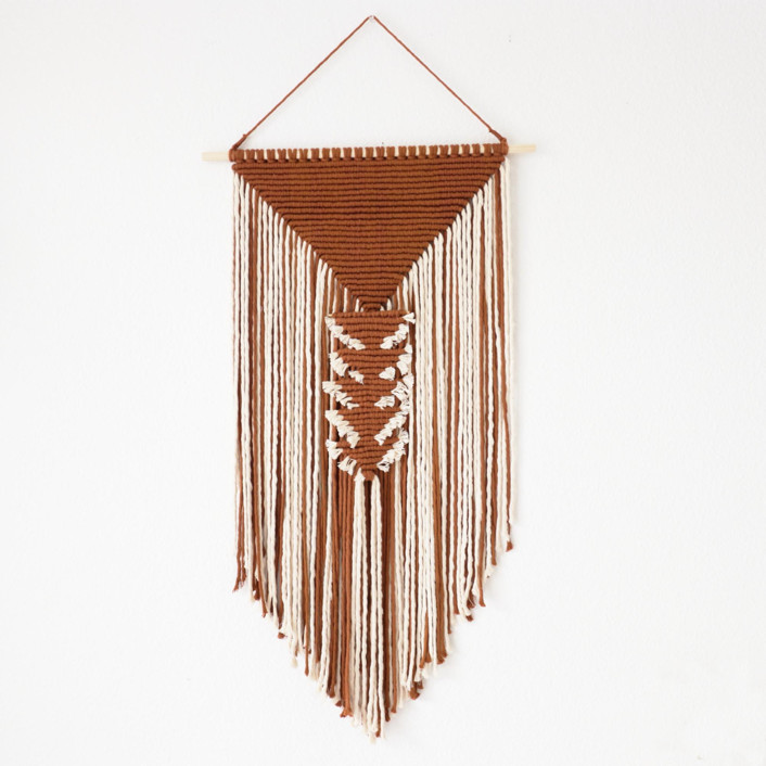 Fiber Art Wall Hanging - Pyramid