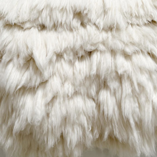 This is a white original textiles by Meghan Shimek called big muppet in standard