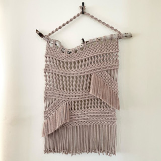 This is a pink original textiles by Kelly Renee Arte called follow the wood #003 in standard