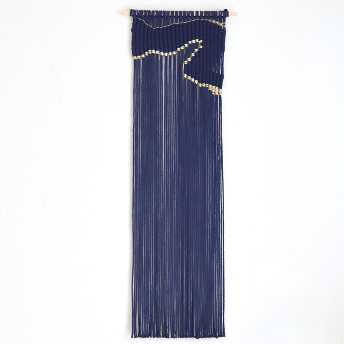 Fiber Art Wall hanging - Crescent Bay