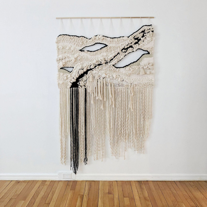 Woven Wallhanging, "Edelweiss", Extra Large