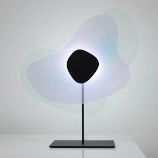 This is a multicolorassorted-colors home decor by Richard Clarkson called aurora tabletop - green/purple in standard