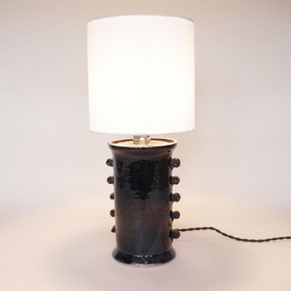 This is a black home decor by Jenny Mulder called templeton tennis ranch lamp in standard