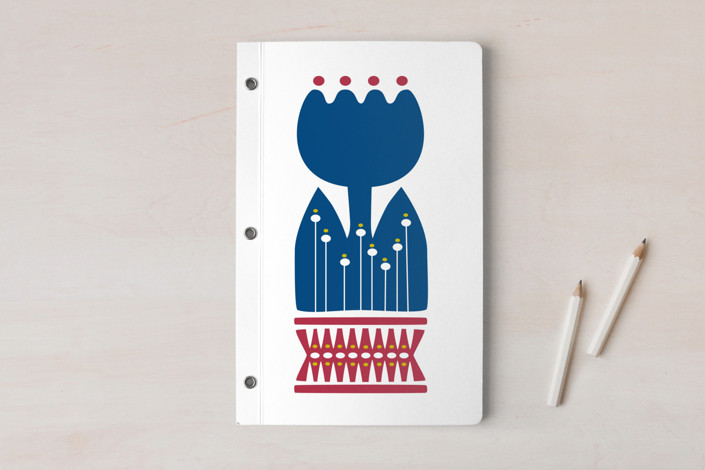 Nordic Blue Flower Notebook