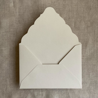 This is a beige wedding envelopes by Ivory Invitations called mist a7 venetian  flap envelope | pack of 25 in standard