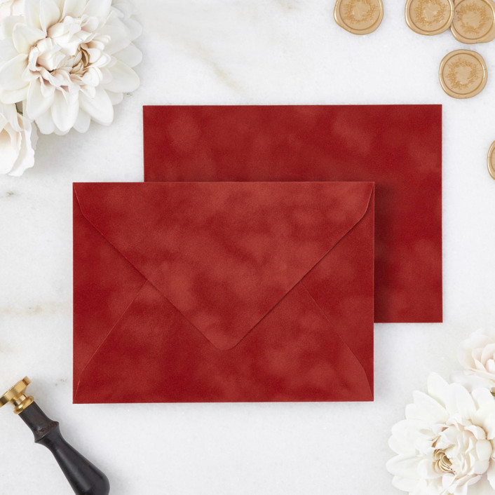 Rust Velvet Envelopes