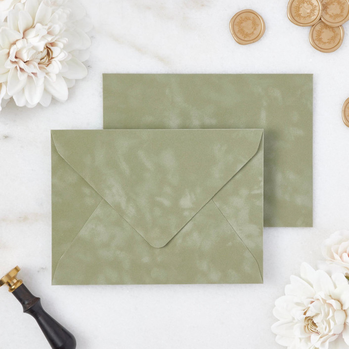 Sage Velvet Envelopes