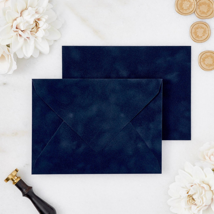 Navy Velvet Envelopes