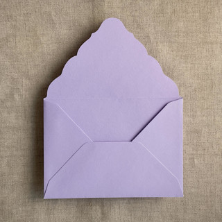 This is a purple wedding envelopes by Ivory Invitations called lavender a7 venetian flap envelope | pack of 25 in standard