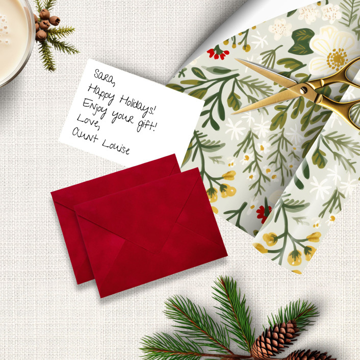 Red Velvet Mini Envelopes with Note Cards for Gifts (Set of 10)