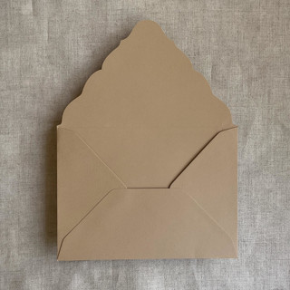 This is a natural wedding envelopes by Ivory Invitations called harvest a7 venetian  flap envelope | pack of 25 in standard