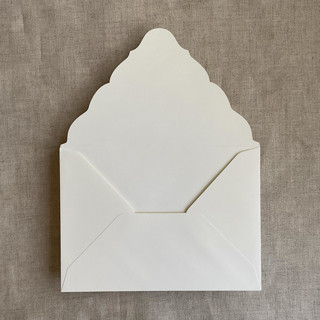This is a beige wedding envelopes by Ivory Invitations called cream a7 venetian  flap envelope | pack of 25 in standard