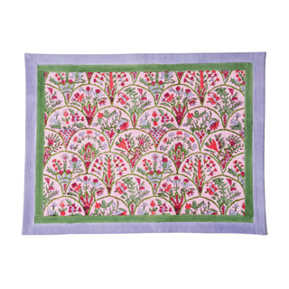 This is a pink tableware by Inner Child called pink arch blockprint placemat in standard