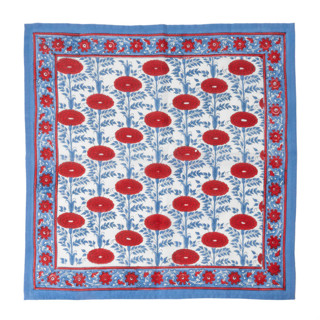 This is a red tableware by Inner Child called araminta blockprint napkins, set of 4 in standard