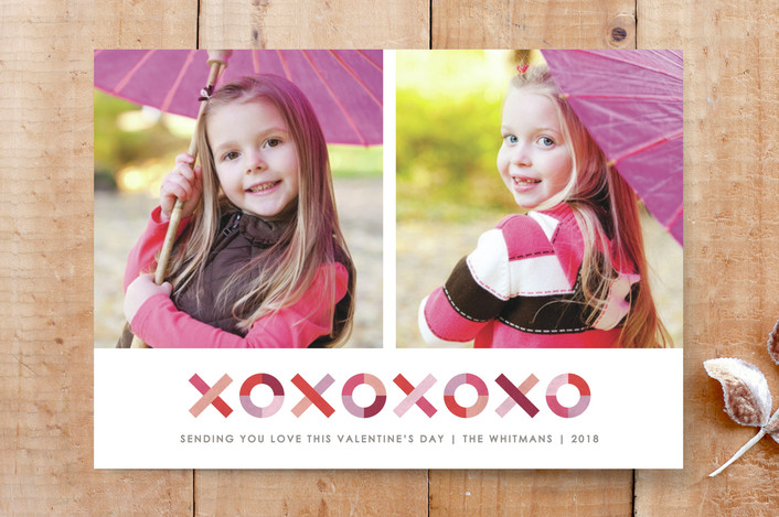 Hugs & Kisses 2-Photo Card