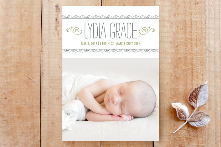 Curlicues Birth Announcement