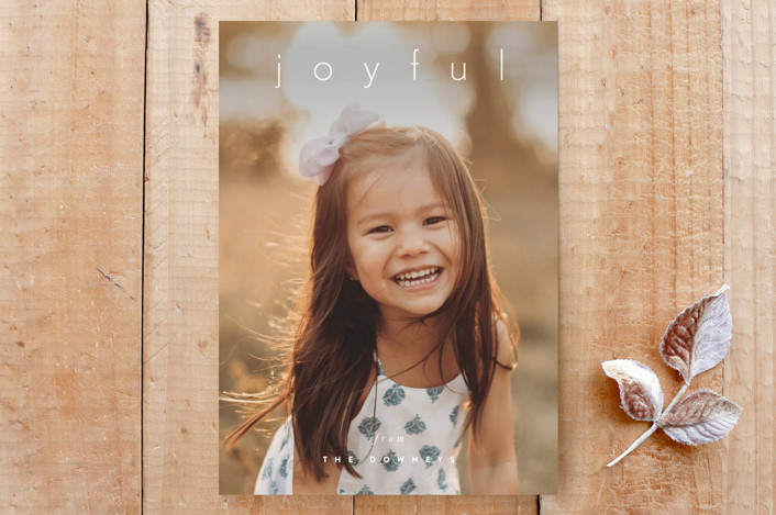 simple joyful holiday card