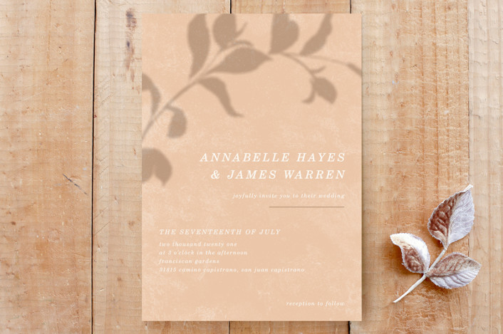 Botanical Shadow Invitation