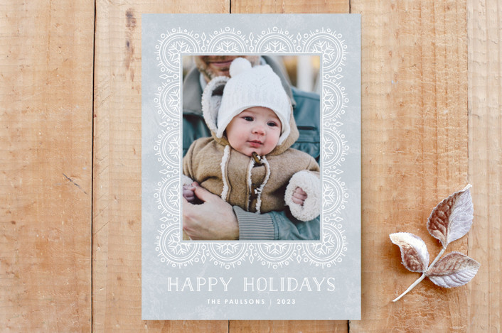 Winter Scallops Holiday Photo Card