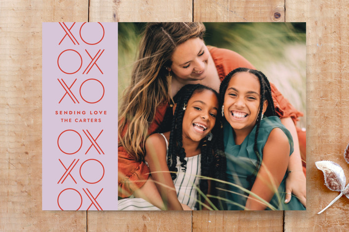 Geometric XO Valentine's Day Photo Card