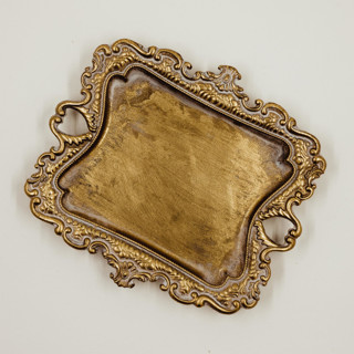 This is a gold wedding accessories by Jordan Perry called vintage style jewelry tray in standard