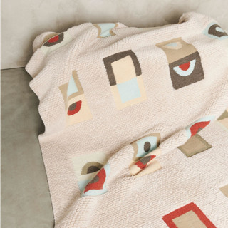 This is a multicolor rugs by Anjali Purohit called incense hand knotted rug in new zealand merino in standard