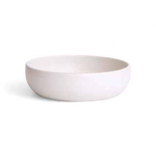 This is a white tableware by Powered By People called shallow stoneware serving bowl in standard